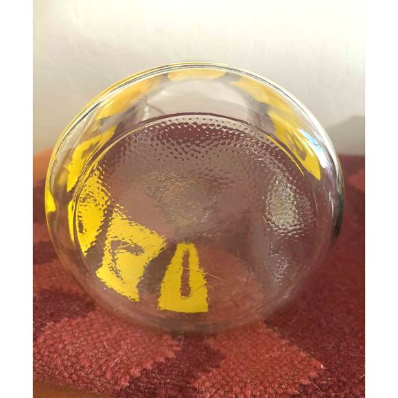 Vintage Mid Century Numbered Glass Pitcher 1–12 Yellow Retro Kitchen Barware EUC - Picture 5 of 5